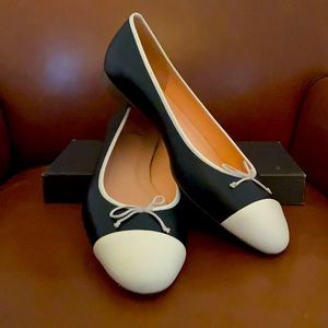 J.Crew Kiki Ballet Flats Black/Ivory size 12